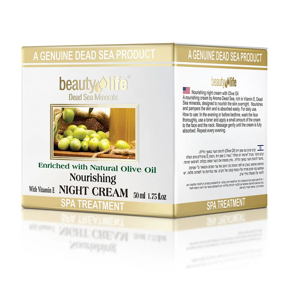 Crema nutritiva de noche con aceite de oliva